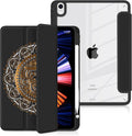 Batianda Hybrid Case for iPad Air 2022 (5th Generation M1 Chip) / iPad Air 4th 2020 10.9 inch [Built-in Pencil Holder] Shockproof Cover with Clear Back Shell TPU BumperSun god