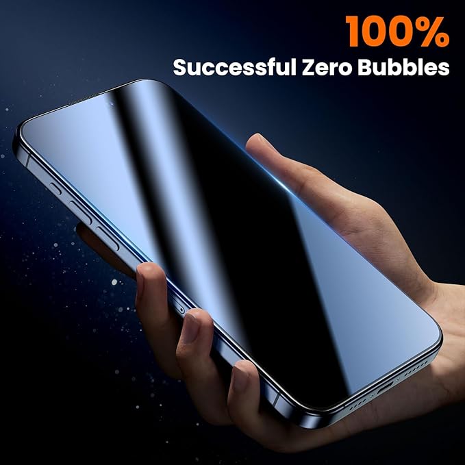 UniqueMe for iPhone 14 Screen Protector - [Military Grade Shatterproof &amp 9H+ Hardness] Screen Protector 14 Tempered Glass Full Coverage Protection Easy Installation 2 Packs