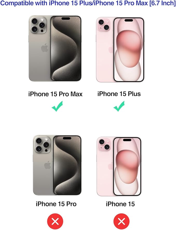 Deara ArmorPro 9H+ Tempered Glass Privacy Screen Protector for iPhone 16 Plus/iPhone 15 Plus/iPhone 15 Pro Max [6.7 Inch] Anti Spy Case Friendly (Longest Durable) 2 Pack