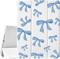 JOYLAND Dark Blue Bow Pad Case for iPad Pro 11 inch with Pencil Holder - Auto Wake/Sleep Anti-Scratch Shockproof Premium Folio Stand Case