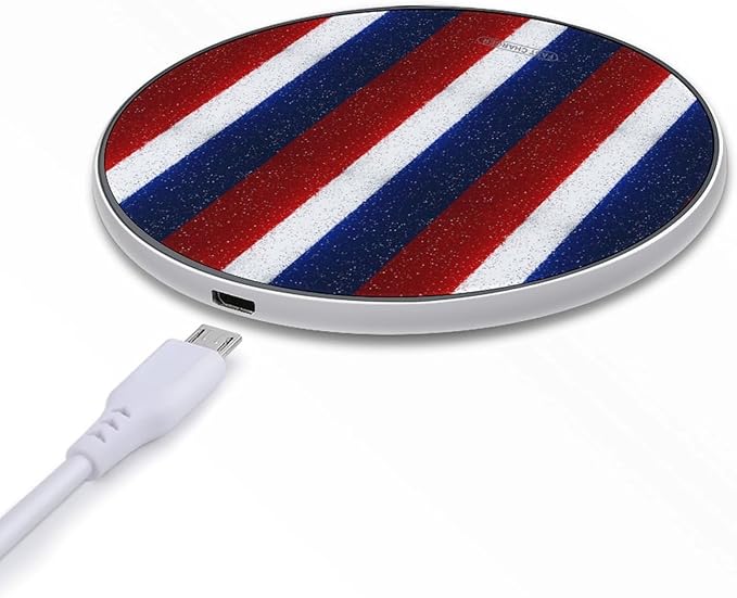 France Flag Wireless Charger Anti-Slip Wireless Charging Pad Slim Charger Mat for Men Women