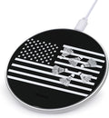 U.S.A. Flag with Badminton Phone Charger Magnetic Charging Pad Anti-Slip with USB Cable