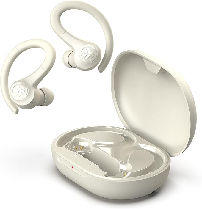 JLab Go Sport+ Wireless Workout Earbuds with C3 Clear Calling Secure Earhook Sport Design 35+ Hour Bluetooth Playtime 3 EQ Sound Settings Sand