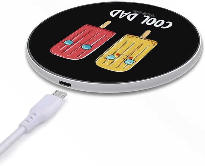 Cool Dad Popsiclees Wireless Charger Anti-Slip Wireless Charging Pad Slim Charger Mat for Men Women