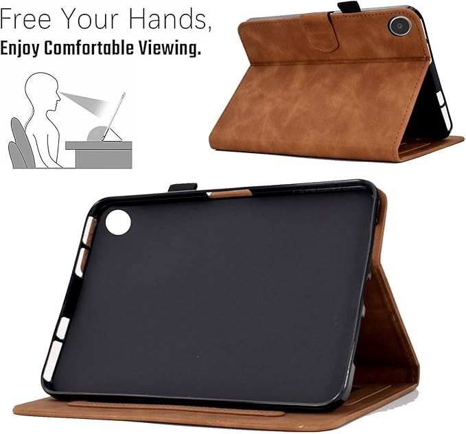 Funut for Amazon Kindle Fire Max 11 Tablet Case (13th Generation 2023 Release) Premium PU Leather Folding Stand Cover Case for Kindle Fire 11 Tablet with Auto Wake/SleepEmbossed Brown