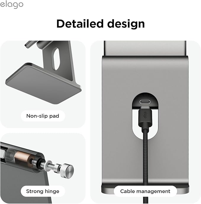 elago Qi2 Wireless Charging Stand for MagSafe Devices Qi2 Certified 15W Ultra-Fast Strong Magnet Adjustable Tilt Non-Slip Design for iPhone (Black)