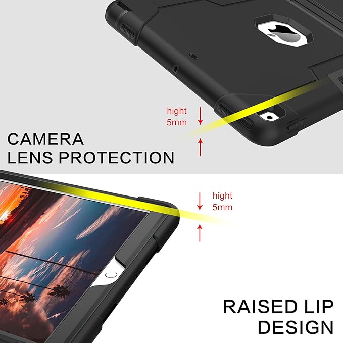 BENTOBEN for iPad Air 3 2019 Case iPad Pro 10.5 2017 Case 3 Layers Heavy Duty Rugged Shockproof Kickstand Sturdy Protective Tablet Cover for iPad Air 3rd Generation/iPad Pro 10.5 2017 Black