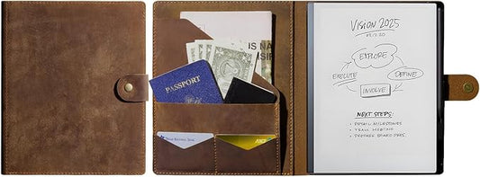 CoBak Premium PU Leather Case for 10.3 Remarkable 2 Tablet (2020) - Folder Design Slim Hard Shell with Pen HolderHandmade Genuine Leather