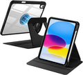 Wenlaty for iPad (A16) 11th Generation Case 11 Inch 2025 for iPad 10th Generation Case 10.9 Inch 2022 with Pencil Holder 360° Rotating Protective Stand Cover Detachable Magnetic Clear Back Black