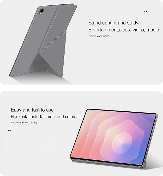 for Samsung Galaxy Tab S11 Case 11 inch Magnetic Attachment | Auto Wake/Sleep | Multi-Viewing Angles | Slim Light Shell Cover | Compatible with Samsung Galaxy Tab S11 | Grey