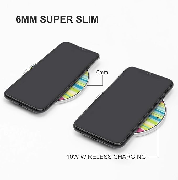 Vertical Stripes Phone Charger Magnetic Charging Pad Anti-Slip with USB Cable