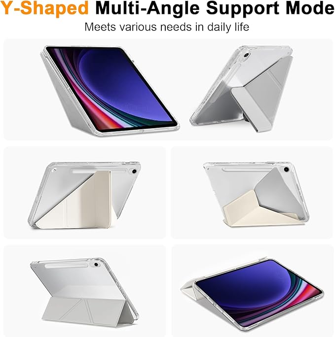 Custom Pictures Personalized Case for Samsung Galaxy Tab S9 FE 11 inch(2023) Built-in Pencil Holder Customized Photo Galaxy Tablet Case with Shockproof Protective Cover Clear PC Back Shell