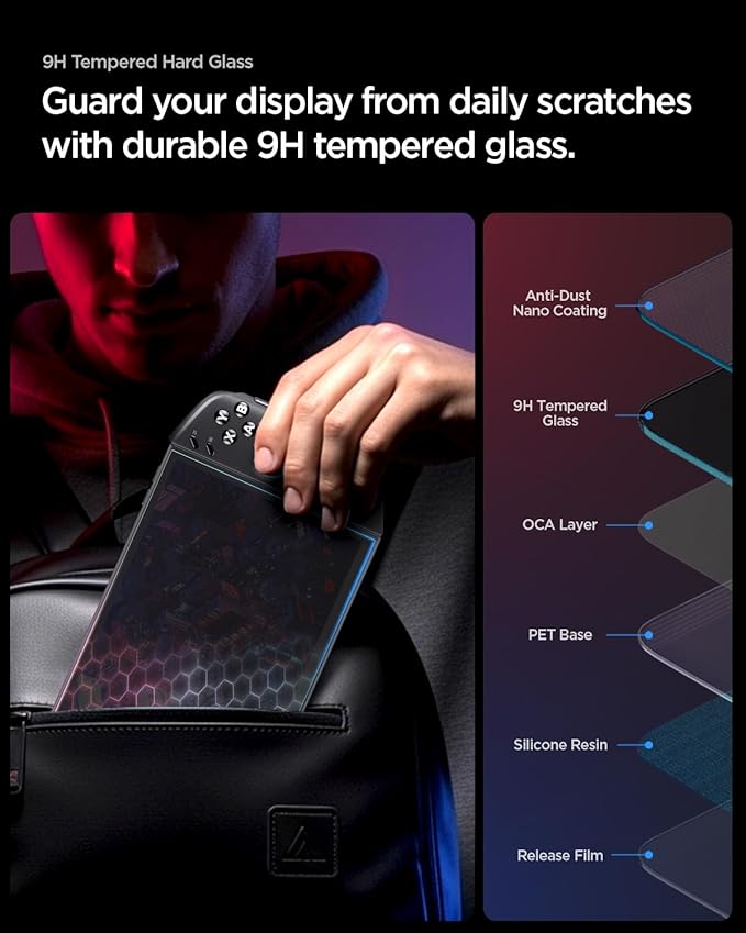 Spigen Tempered Glass Screen Protector [GlasTR Slim] designed for Lenovo Legion Go 2-2 Pack