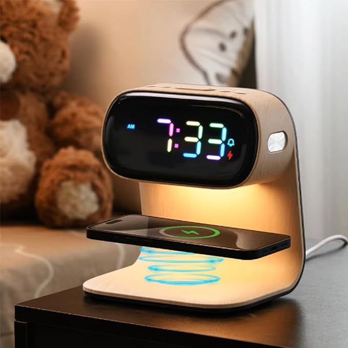 Multi Functions Alarm Clock A40 Pro Wood Color