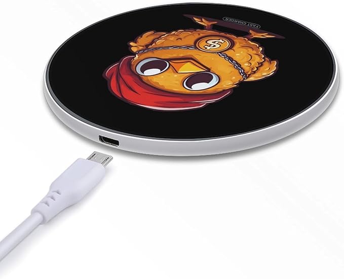 Fried Chicken Dollar Wireless Charger Anti-Slip Wireless Charging Pad Slim Charger Mat for Men Women