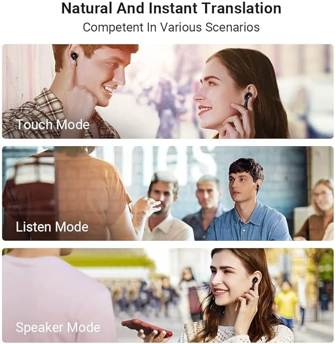 Timekettle M3 Language Translator Earbuds Two-Way Translator Device with APP for 40 Languages Online Voice Translator for Exploring Expat Life Freely Compatible with iOS Android (Online Version)