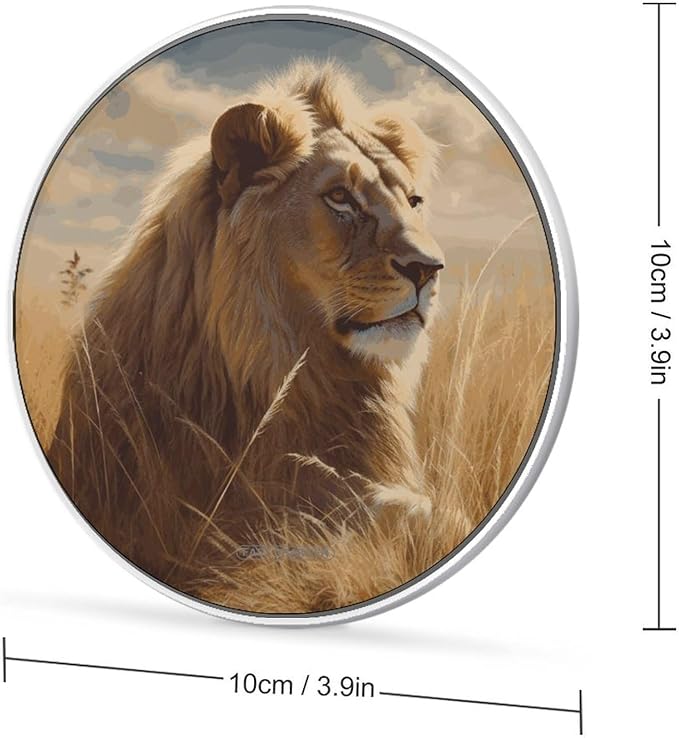 Prairie Lion Wireless Charger Fast Wireless Charging Pad with USB Cable 10W Anti-Slip Magnetic Wireless Charger Portable Slim Charger Puck Travel Charging Station