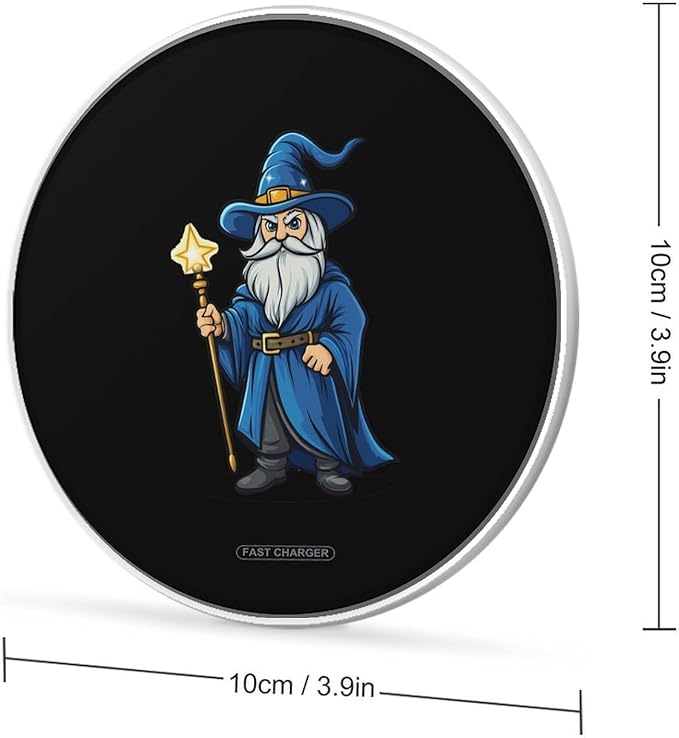 Magician Witch Wireless Charger Anti-Slip Wireless Charging Pad Slim Charger Mat for Men Women