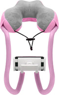 Neck Pillow Phone HolderLazy Gooseneck Cell Phone Stand with 360 ClipUniversal Mobile Phone Tablet Stand for iPhone 15 14/14 Pro Max/13 (Pink)