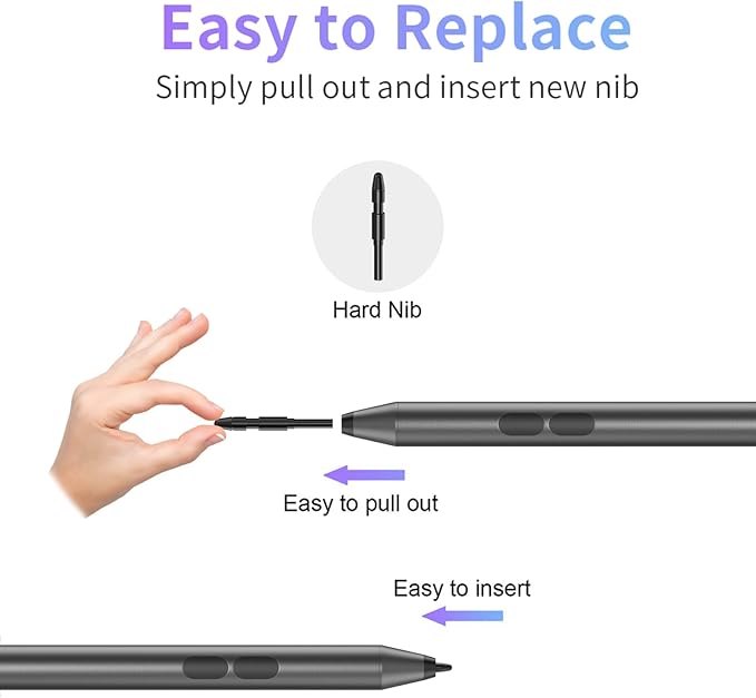 Stylus Pen for HP Omnibook Pen for HP Envy x360 Pavilion x360 Specter x360 Touchscreen Laptops with 2500h Battery Life Palm Rejection &amp 1024 Pressure Sensitivity