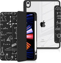 Batianda Hybrid Case for iPad Air 2022 (5th Generation M1 Chip) / iPad Air 4th 2020 10.9 inch [Built-in Pencil Holder] Shockproof Cover with Clear Back Shell TPU BumperScientific Formula
