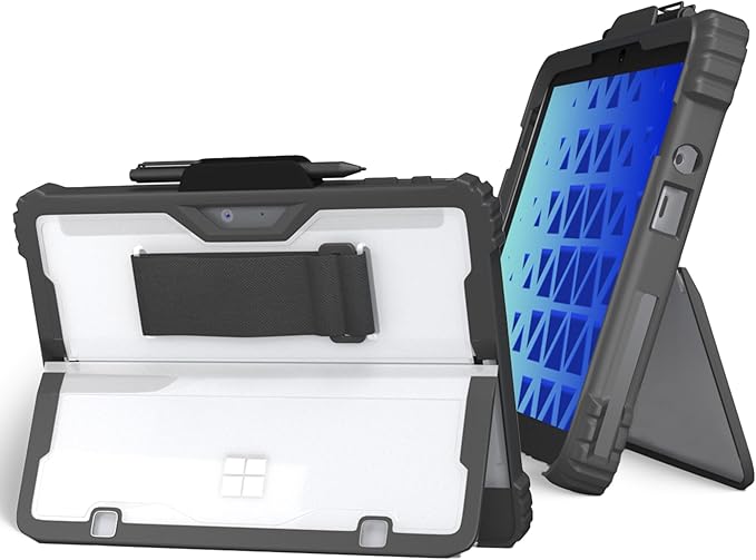 MAXCases Extreme Shell Microsoft Surface Pro 9/10/11 Case 13 Black - Rugged Custom-Fit Protective Cover for Microsoft Surface Pro Case with Stylus Holder - Shockproof &amp Durable Tablet Cover