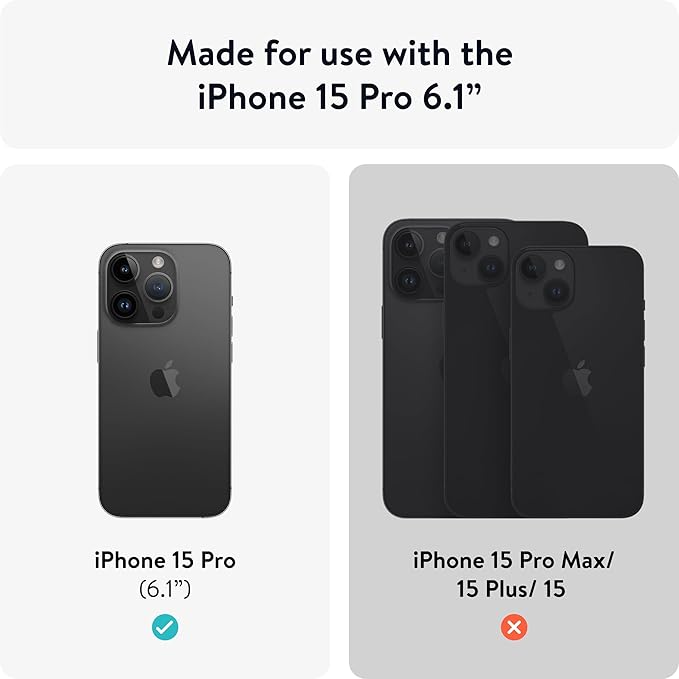 Mous - Resistant Tempered Glass Screen Protector for iPhone 15 Pro HD - 2 Pack