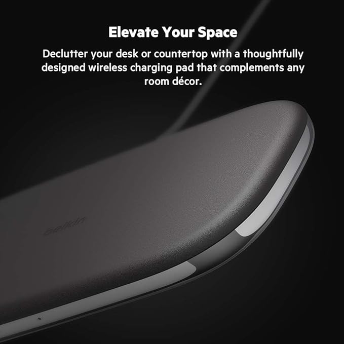 Belkin TrueFreedom Pro Wireless Charging Pad - 10W Qi-Certified Charger Pad for iPhone Samsung Apple Airpods &amp More - Charge Qi-enabled Devices From Anywhere On The Surface - Black