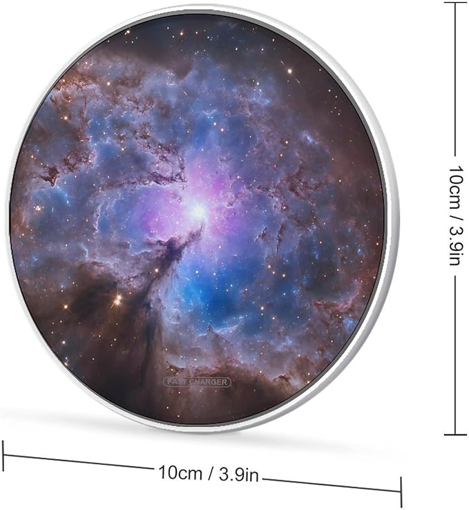 Spaces Galaxy with Stars Phone Charger Magnetic Charging Pad Anti-Slip with USB Cable