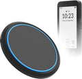 BoxWave Charger Compatible with Mudita Kompakt - SwiftCharge PowerDisc Wireless Charger (15W) Qi Wireless 15W Circular Desktop Charger - Jet Black