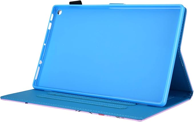 Folio Cover for Fire HD 10 (2015/2017/2019) Techcircle Slim Folding Stand PU Leather Protective Wallet Case with Smart Sleep/Wake Feature for All-New Amazon Fire HD 10.1 Tablet Rainbow Unicorn