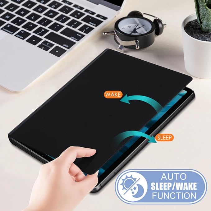 Magnetic Case for Galaxy Tab S11 2025 11 Inch with S-Pen Holder Lightweight and Slim Magnetic Stand Case with Auto Sleep/Wake for Samsung Tab S11 5G SM-X736B/ SM-X730 Black