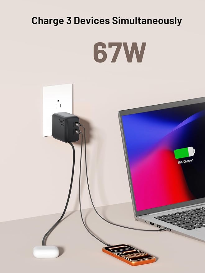 Black - 67W Single Cable