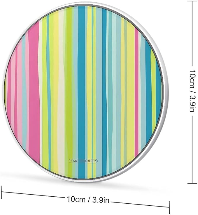 Vertical Stripes Phone Charger Magnetic Charging Pad Anti-Slip with USB Cable