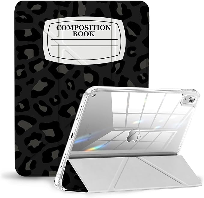 Notebook Black Gray Leopard