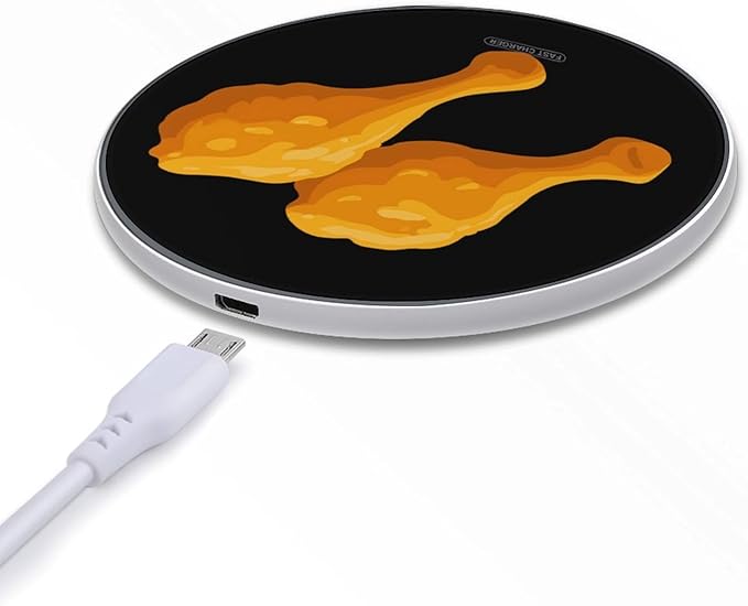 Fried Chicken Legs Phone Charger Magnetic Charging Pad Anti-Slip with USB Cable