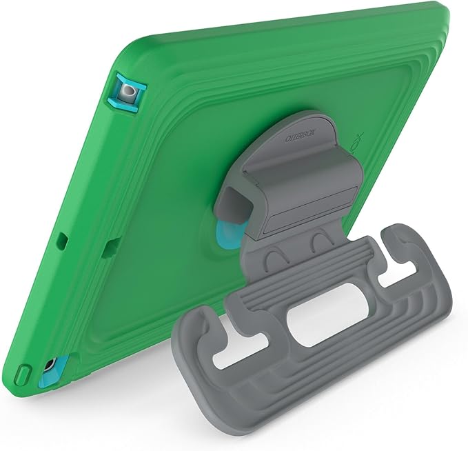 OtterBox Made for Kids Case for iPad 7th 8th &amp 9th Gen (10.2 Display - 2019 2020 &amp 2021 Version) with Kickstand &amp Car Headrest Mount Holder - (Curious Green)