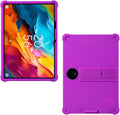 Case for TCL NXTPAPER 14 Android Tablet 14.3 Inch Soft Silicone Heavy Protective Cover with Adjustable Kickstand Stylus Holder Purple