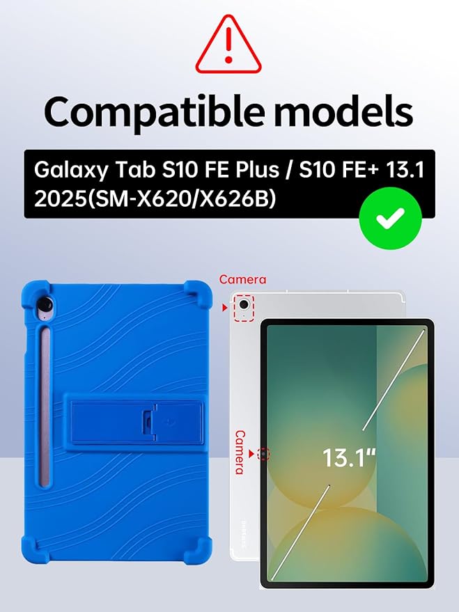 Case for Samsung Galaxy Tab S10 FE Plus/S10 FE+5G 13.1-Inch - Protective Cover with S Pen Holder &amp Multi-Angle Viewing Stand (Blue)