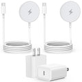 Wireless Charger[Apple MFi Certified]15W Magnetic Charger 2Pack 3FT Magnetic Charge Pad with USB C Port PD Block Fast Charging Wireless Charge for iPhone Air/17 Pro Max/16 Pro/16 Plus/16e/15/14/13/12