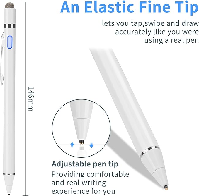 Stylus Pen for Lenovo Yoga Pencil EVACH Digital Pencil with 1.5mm Ultra Fine Tip Stylus for Lenovo Yoga White
