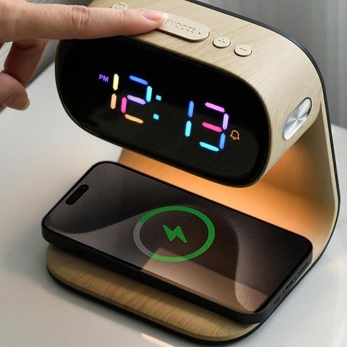 Multi Functions Alarm Clock A40 Pro Wood Color