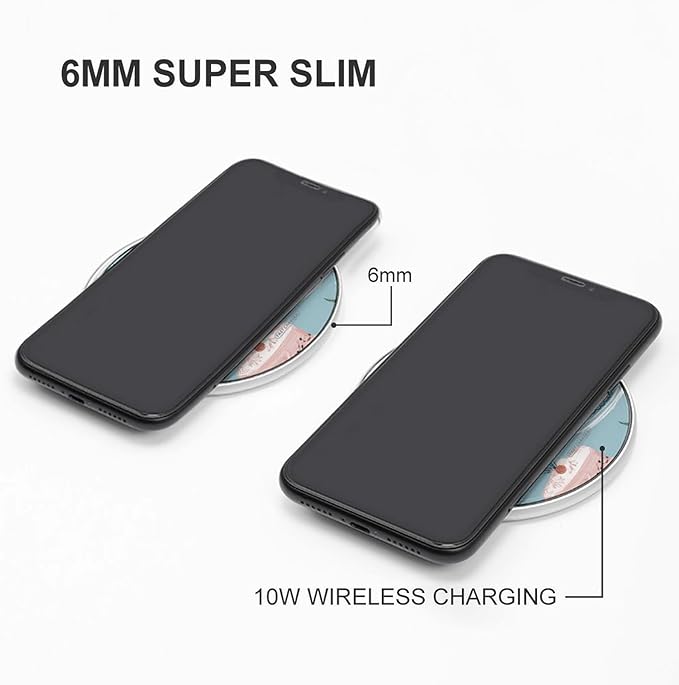 Colorful Cakes Dessert Fast Portable Charger 10W Funny Graphic Phone Charging Pad with USB Cable