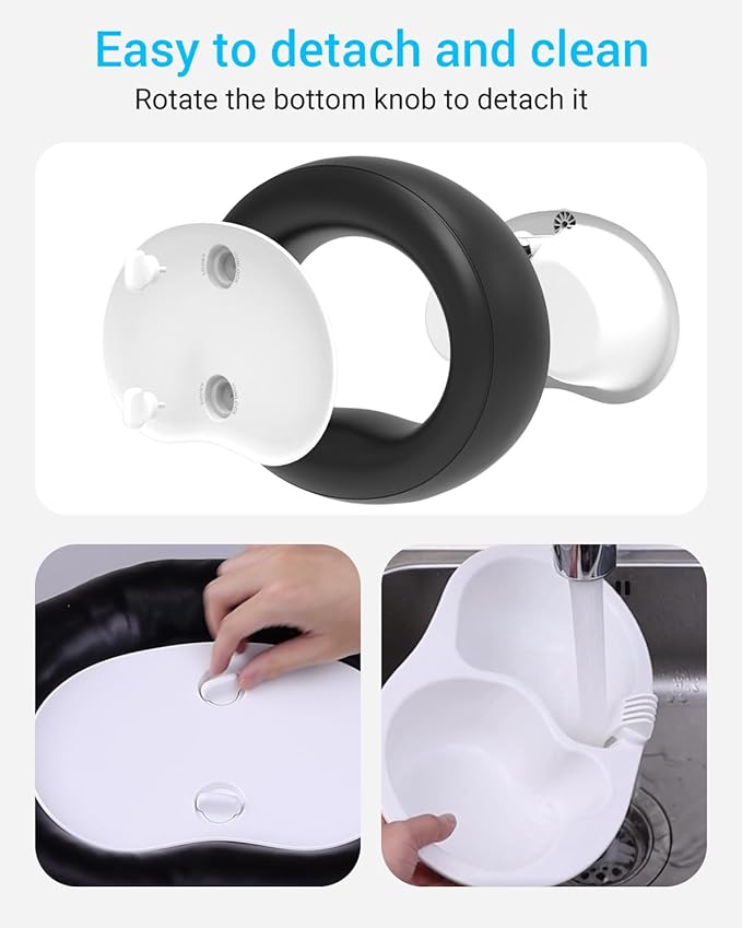 Magnetic Cell Phone Leather Pillow Stand 【Stain-Resistant】 Kindle Pillow Holder with 2 Snack Bowl Adjustable Smartphone Holder for Lap/Bed/Sofa Fit 4-7 iPhone Kindle E-Reader iPad mini