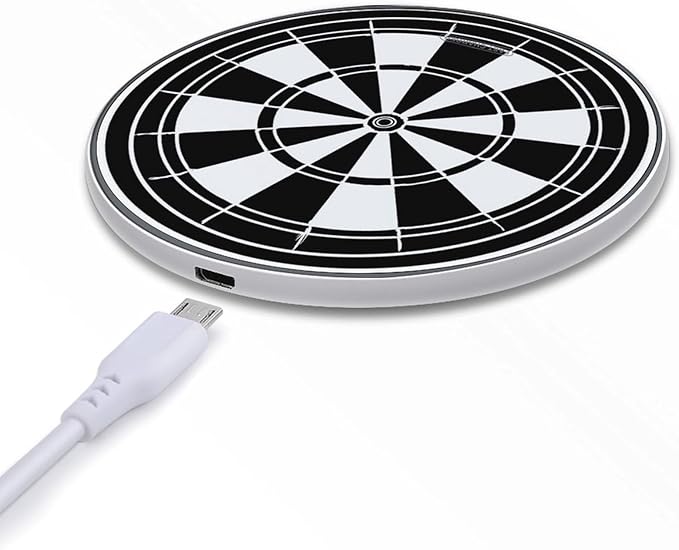 Darts Dartboard Fast Portable Charger 10W Funny Graphic Phone Charging Pad with USB Cable