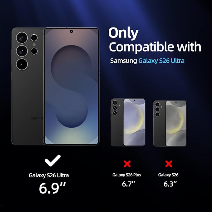 X-it for Samsung Galaxy S26 Ultra Screen Protector Privacy [Auto Alignment/Dust Removal]Bubble-Free[100% Ultrasonic Fingerprint ID] Easy Installation Full Coverage Anti-Spy [Non-Glass] 2 Packs