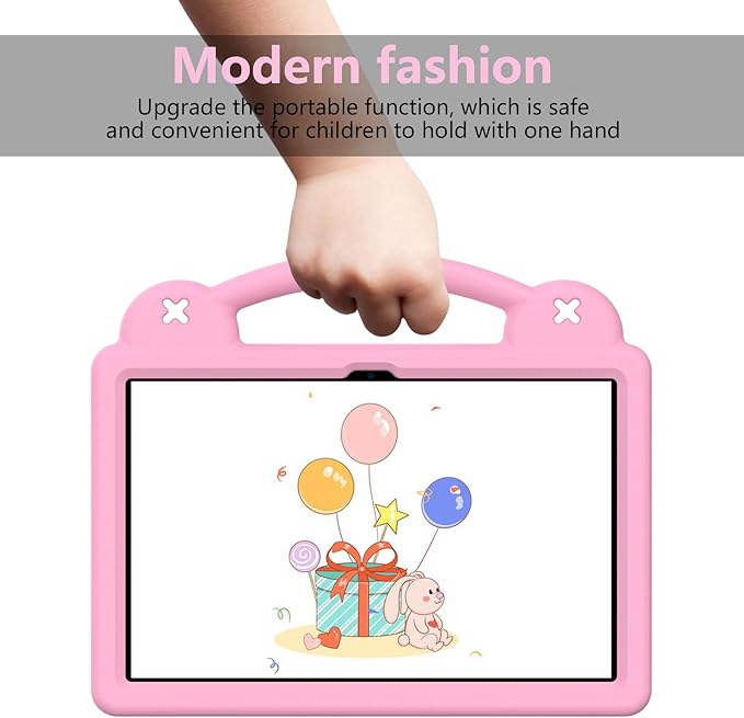 Dteck Tablet Case for T-Mobile Revvl Tab 5G 2023 Cute Cartoon Panda Shockproof Rugged Lightweight Convertible Stand Handles Kids Friendly Case for T-Mobile REVVL Tab 5G (2023) 10.36 Inch TabletPink