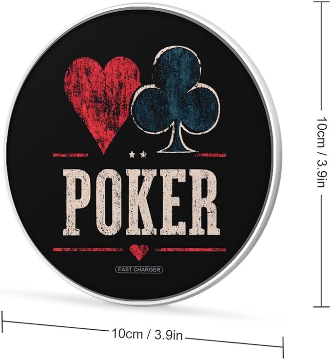 Poker Heart Plums Phone Charger Magnetic Charging Pad Anti-Slip with USB Cable