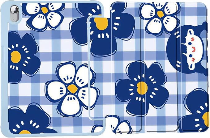 Blue Checkered & Floral
