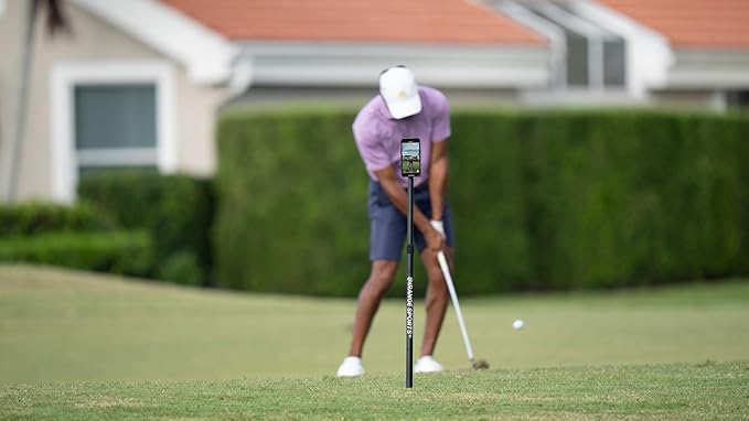 @iRangeSports Stick EXT w/MagSafe Compatible Puck - Golf Monopod Strong Magnetic Lightweight Portable Phone &amp Tablet Stand - Film Steady Video for Golf Vlogs Sports Home Digital Creators